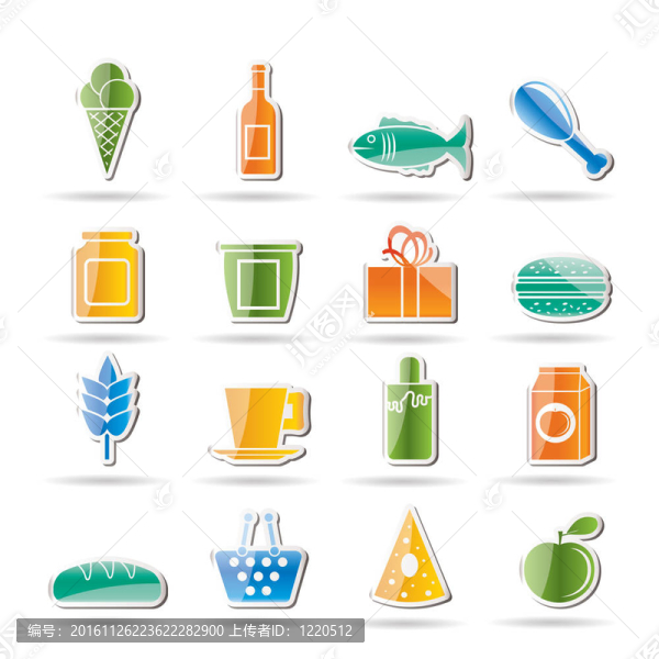 商店和食品圖標(biāo)