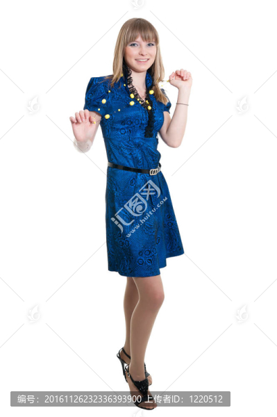 穿藍(lán)色衣服的女孩