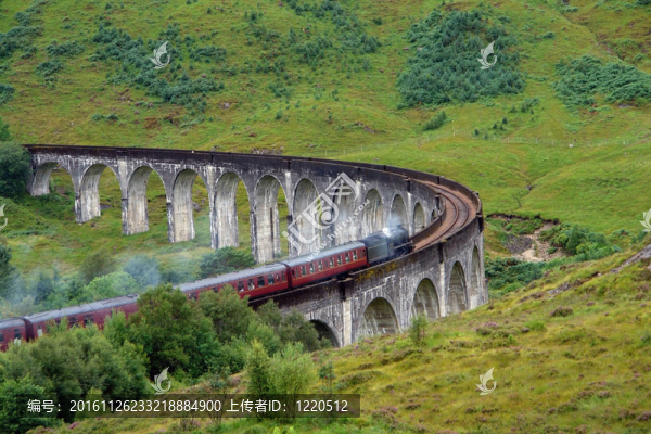 Glenfinnan,Viaduct蒸汽火車