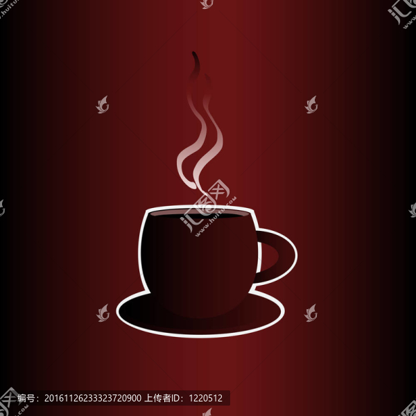 具有白色邊框的咖啡杯