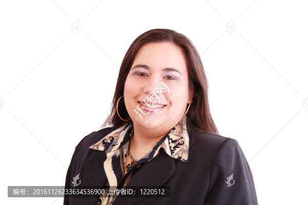 一個可愛的年輕女商人微笑的肖像