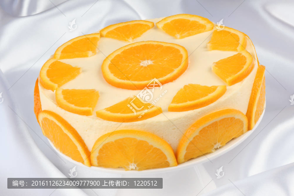 橙色的巴伐利亞奶油（bavarese）