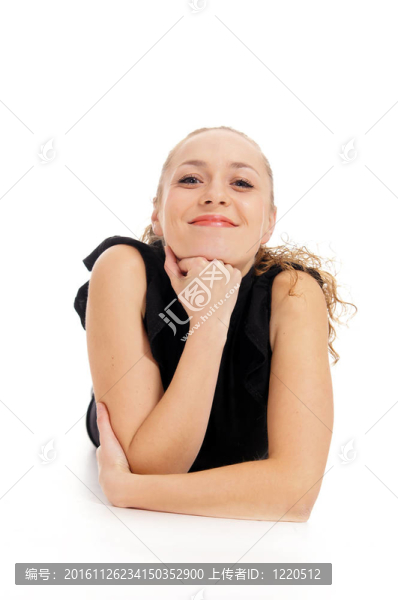 女孩在白色的