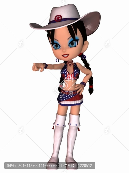 可愛的女牛仔