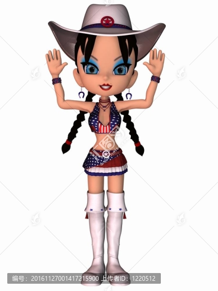 可愛的女牛仔