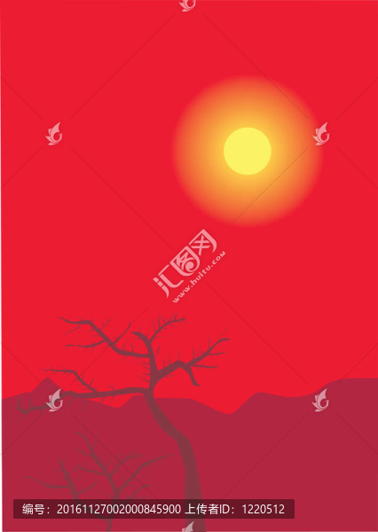 樹的剪影