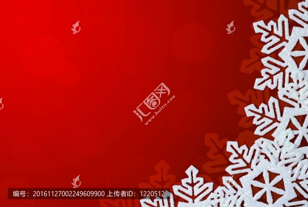 紅色背景與雪花邊框。空間的文字