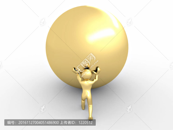 有球的男人。3d