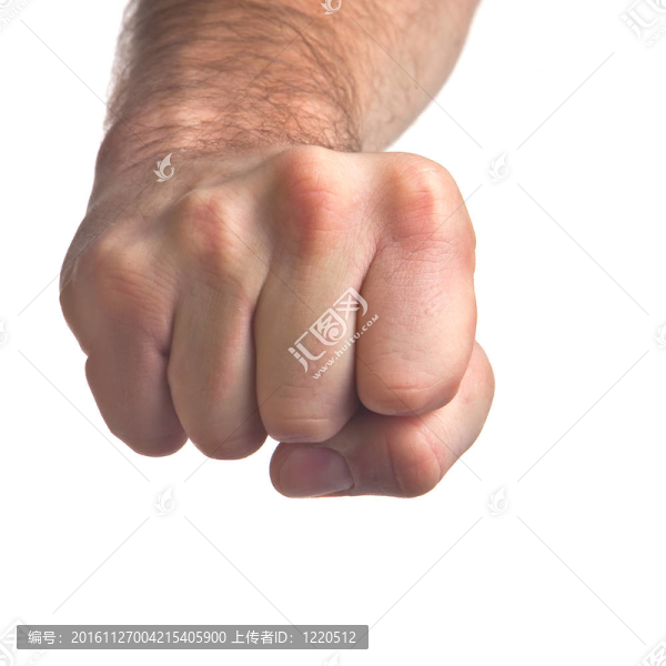 男子緊握拳頭