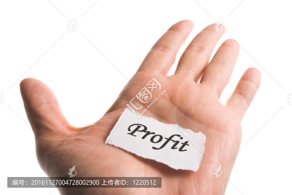 利潤詞在手；字上撕紙