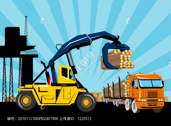 伐木叉車叉車起重機