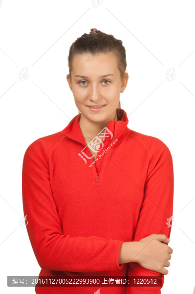 一個年輕的微笑女孩的肖像