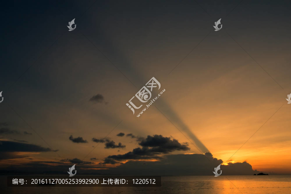 熱帶海洋的日落