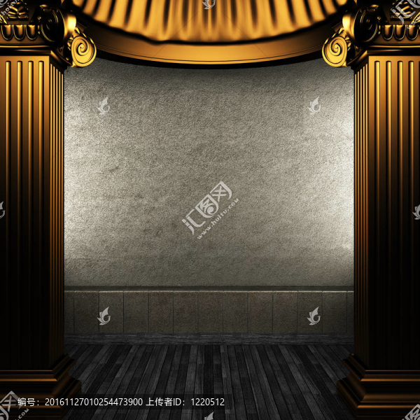 青銅柱和墻