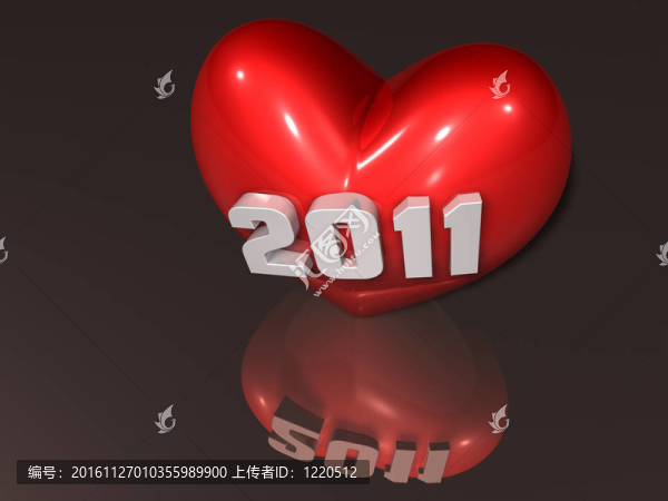 3D,2011藝術(shù)在紅色的心