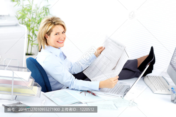 快樂的女商人