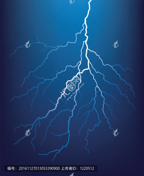 夜間閃電。
