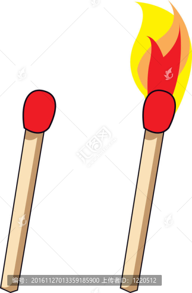 火柴插畫(huà)圖