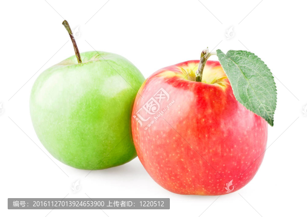 綠色和閱讀蘋果與葉