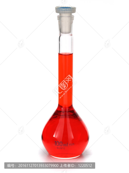 帶紅色液體的瓶