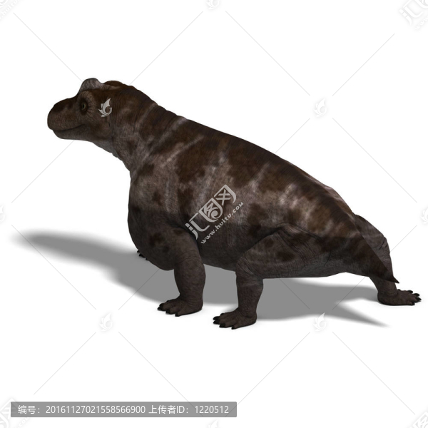 Dinosaur,Keratocephalus。3D渲染與剪輯路徑和陰影超過白色