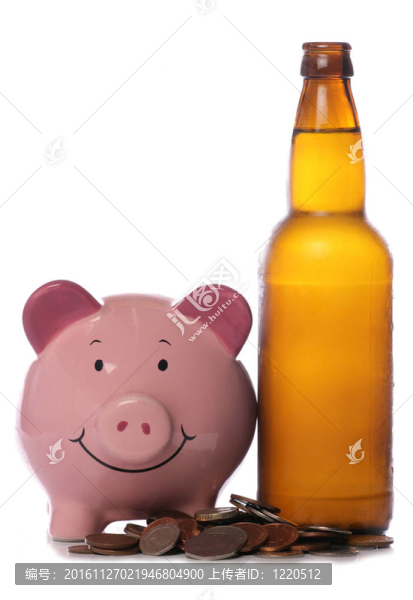 帶儲錢罐的啤酒瓶