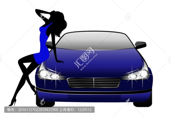 漂亮的女孩在背景車