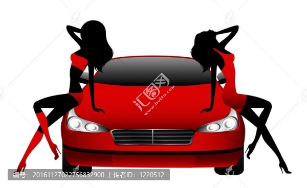 穿著衣服和汽車(chē)的女人