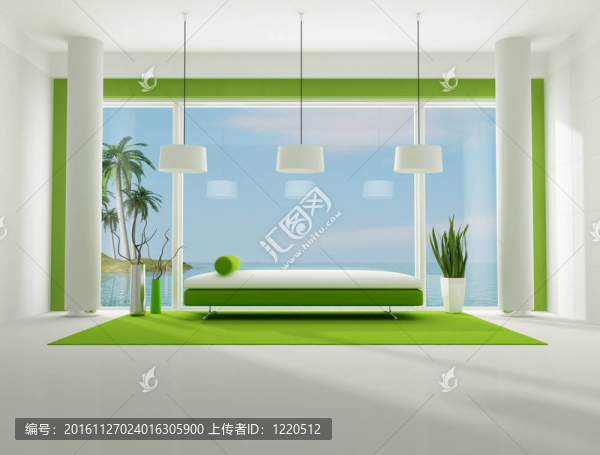 綠色和白色的室內(nèi)