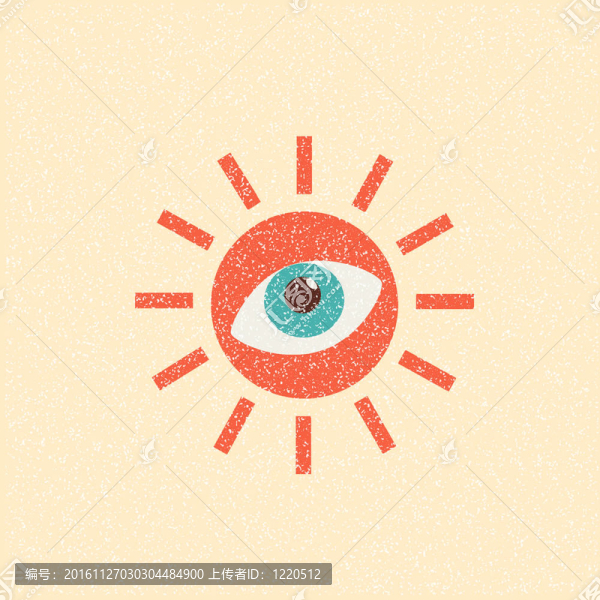 中文摘要太陽復古海報