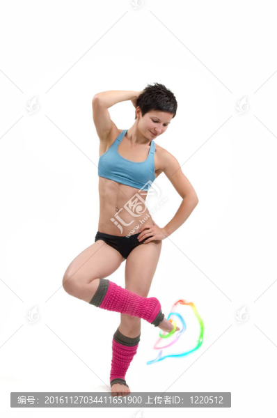 有氧運動與彩色圓圈