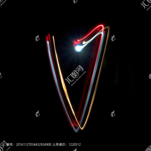 由明亮的霓虹燈制成的字母V