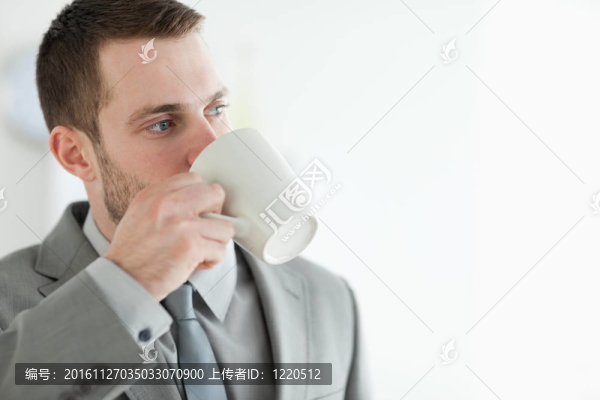 商人喝茶