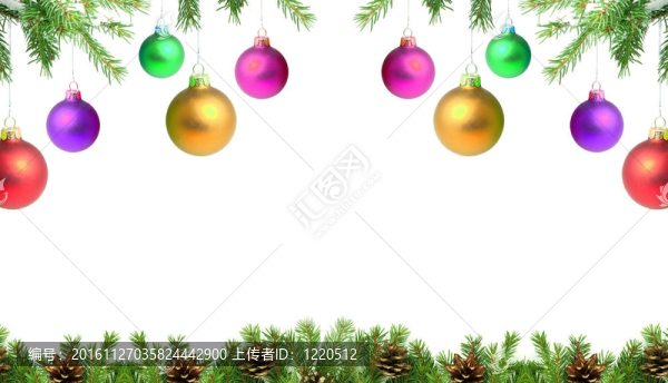 有圣誕玩具的樹枝