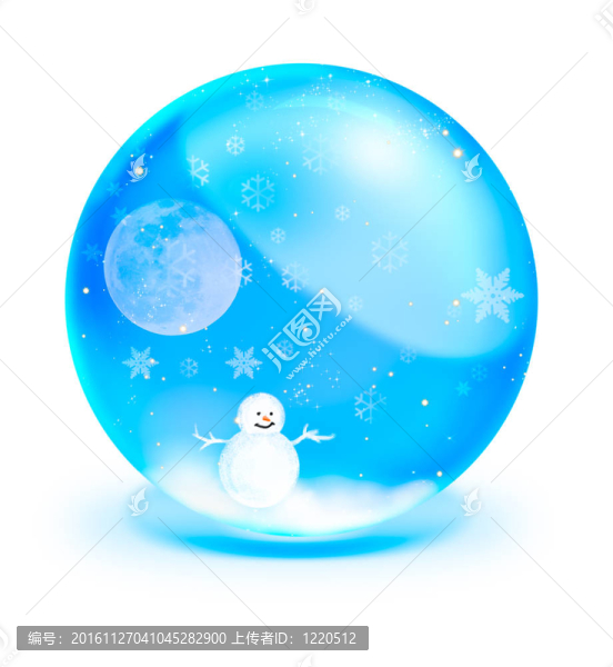 圣誕老人與鹿和藍(lán)色水晶球滿月雪橇