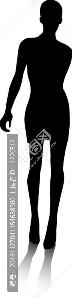 剪影時尚女孩