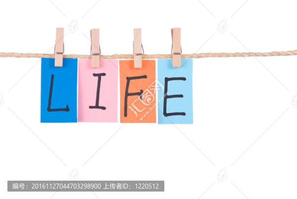 生活；多彩的話語掛在繩子上