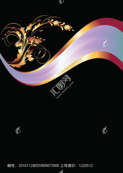 背景與裝飾和優(yōu)雅絲帶