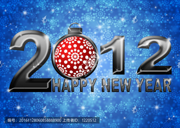 2012新年雪花裝飾插圖