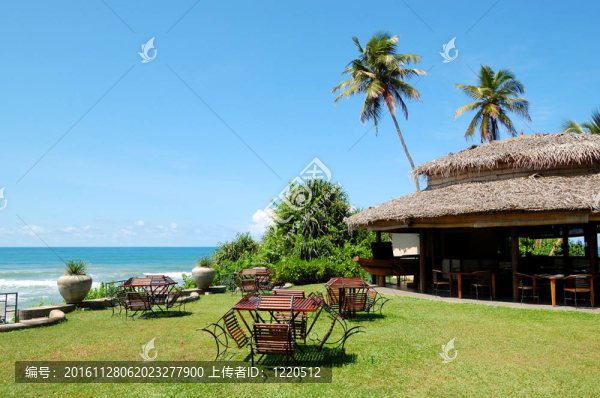 戶外餐廳有海景豪華酒店；本托塔；斯里蘭卡