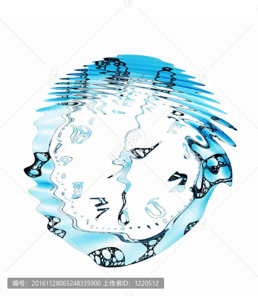 在水里反射的手表