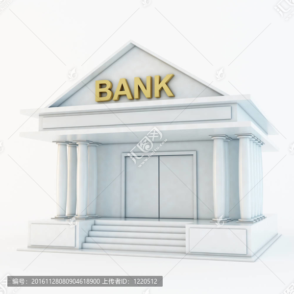 銀行的3D圖標(biāo)