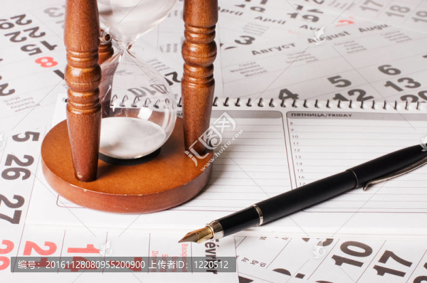 日歷表上的沙漏