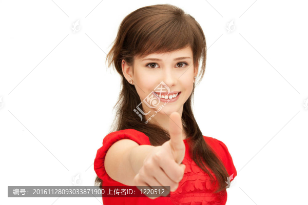 豎起大拇指