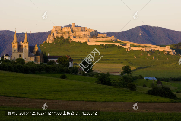 spisska,Spissky章和城堡；斯洛伐克