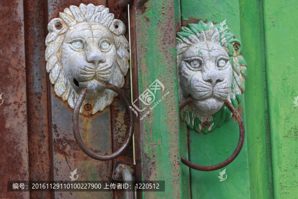 仿古獅子頭門把手