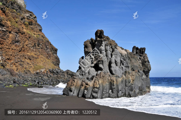 在特內(nèi)里費(fèi)bollullo海灘；加那利群島；西班牙