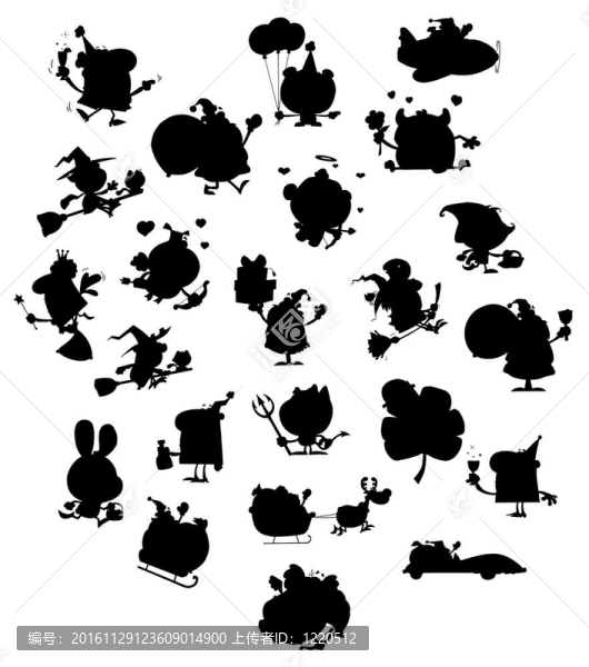 Cartoon,Black的剪影