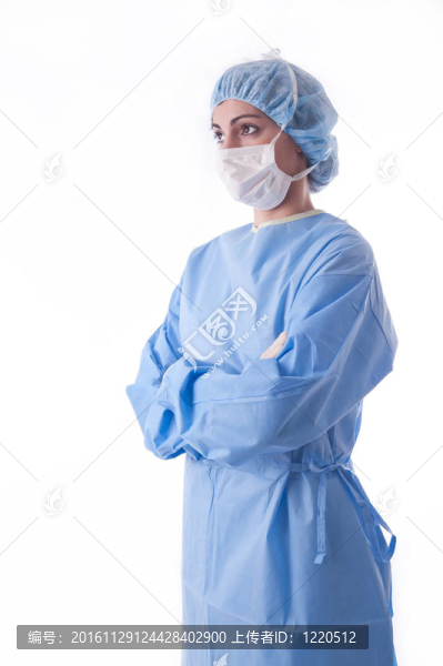 seterile女護士或秀根等待看著旁邊