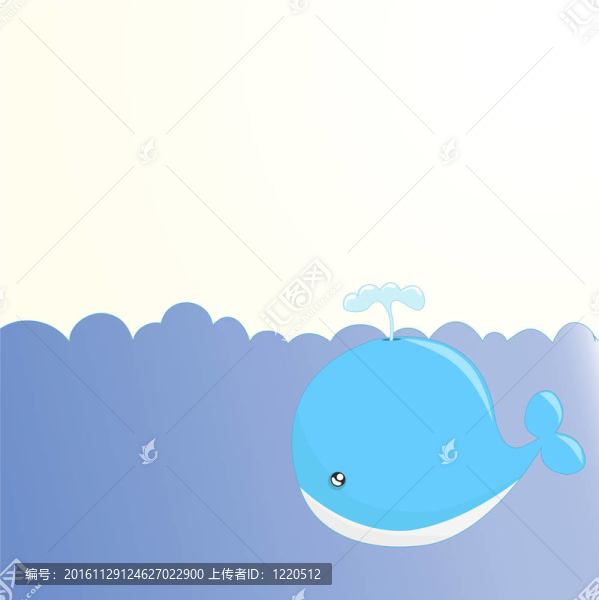 可愛的鯨魚的背景